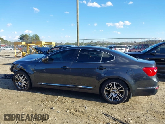 2015 Kia Cadenza Premium with VIN KNALN4D73F5180273, listed as a IAAI auction lot 41222537 with 127,348 mi miles. Bid and sale history available at carsss.com. Image 14.