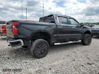 2019 Chevrolet Silverado 1500 LTZ with VIN 1GCUYGEL7KZ124884, listed as a Copart auction lot 58082934 with 124,904 mi miles and Salvage Title. Bid and sale history available at carsss.com. Image 3.