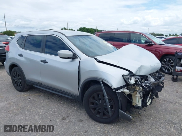 2017 Nissan Rogue SV with VIN KNMAT2MT1HP561144, listed as a IAAI auction lot 42010660 with 69,313 mi miles. Bid and sale history available at carsss.com. Image 1.