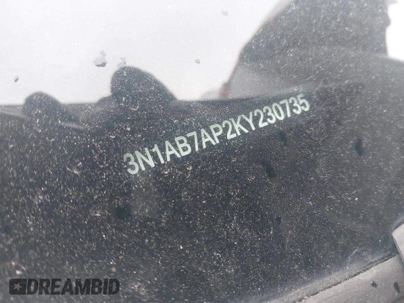 2019 Nissan Sentra S with VIN 3N1AB7AP2KY230735, listed as a IAAI auction lot 41265451 with 110,994 mi miles. Bid and sale history available at carsss.com. Image 9.