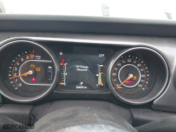 2023 Jeep Gladiator Overland with VIN 1C6HJTFG4PL514441, listed as a IAAI auction lot 41416018 with 56,478 mi miles. Bid and sale history available at carsss.com. Image 14.