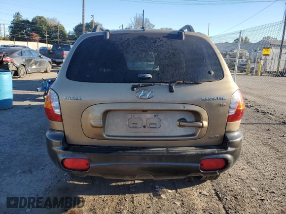 2004 Hyundai Santa Fe GLS with VIN KM8SC73D94U722035, listed as a Copart auction lot 74596014 with 122,920 mi miles and Salvage Title. Bid and sale history available at carsss.com. Image 6.