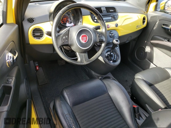 2014 FIAT 500 Sport with VIN 3C3CFFBR0ET165345, listed as a Copart auction lot 82408374 with 124,705 mi miles and Salvage Title. Bid and sale history available at carsss.com. Image 8.