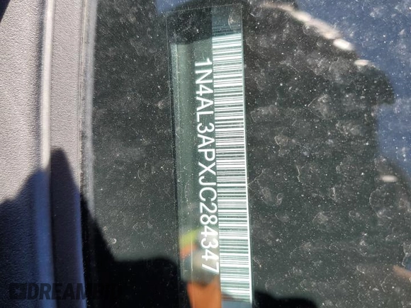 2018 Nissan Altima SV with VIN 1N4AL3APXJC284347, listed as a Copart auction lot 48693575 with 98,937 mi miles and Salvage Title. Bid and sale history available at DreamBid. Image 14.