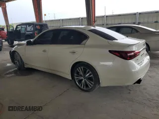 2019 Infiniti Q50 Luxe с VIN JN1EV7ARXKM594155, выставлен на аукционе Copart как лот 58713345 с пробегом 48 883 миль миль и Списание • Salvage title. История ставок и продаж доступна на DreamBid. Изображение 2.