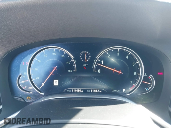 2019 BMW 7 Series 740i xDrive with VIN WBA7E4C57KGV70521, listed as a IAAI auction lot 41881538 with 114,480 mi miles and . Bid and sale history available at DreamBid. Image 7.