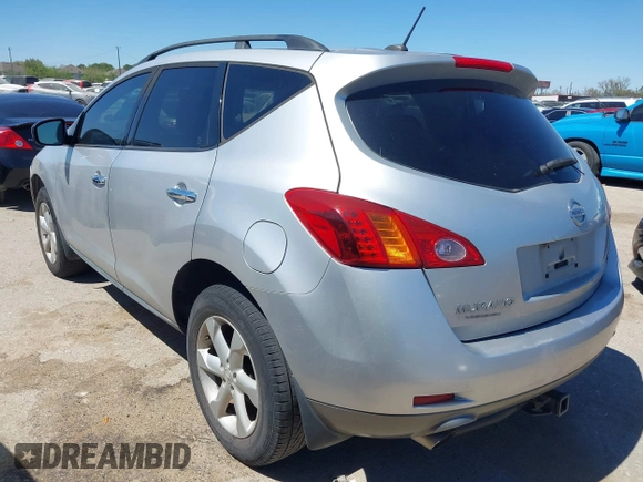 2009 Nissan Murano SL with VIN JN8AZ18U69W101940, listed as a IAAI auction lot 41852690 with 169,701 mi miles and . Bid and sale history available at DreamBid. Image 3.