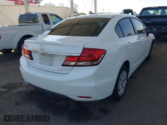 2015 Honda Civic Sedan LX with VIN 19XFB2E56FE060580, listed as a IAAI auction lot 41988820 with 65,924 mi miles. Bid and sale history available at carsss.com. Image 4.