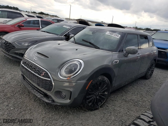 2022 MINI Clubman Cooper S with VIN WMWLV7C06N2R49662, listed as a Copart auction lot 74001264 with 0 mi miles and Salvage Title. Bid and sale history available at carsss.com. Image 1.