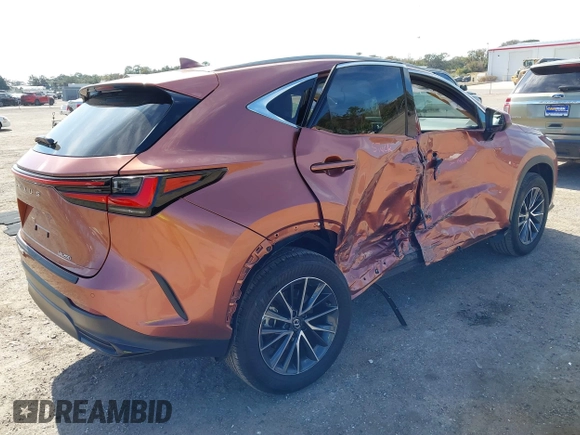 2025 Lexus NX with VIN 2T2GDCAZ5SC019472, listed as a IAAI auction lot 41154451 with 8,830 mi miles. Bid and sale history available at carsss.com. Image 4.