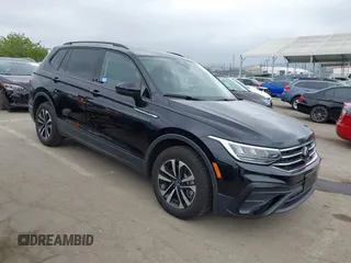 2024 Volkswagen Tiguan S with VIN 3VVRB7AX1RM175360, listed as a IAAI auction lot 42196560 with 5,133 mi miles and . Bid and sale history available at DreamBid. Image 1.