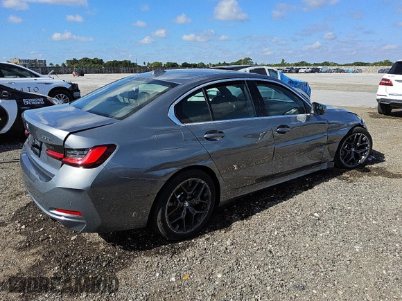 2025 BMW 3 Series 330i with VIN 3MW69CW0XS8F00021, listed as a Copart auction lot 53070715 with 4,776 mi miles and Clean Title. Bid and sale history available at carsss.com. Image 3.