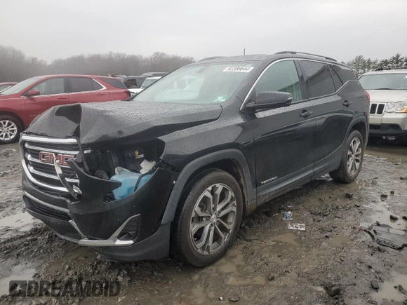 2018 GMC Terrain SLT with VIN 3GKALPEV2JL338226, listed as a Copart auction lot 82386644 with 92,284 mi miles and Salvage Title. Bid and sale history available at DreamBid. Image 1.