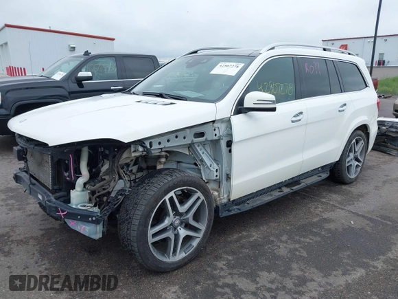 2017 Mercedes-Benz GLS 550 with VIN 4JGDF7DE2HA791695, listed as a IAAI auction lot 42507278 with 185,884 mi miles and . Bid and sale history available at DreamBid. Image 19.