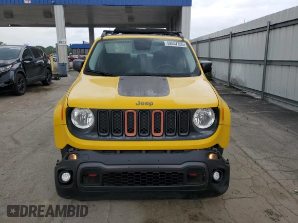 2017 Jeep Renegade Trailhawk with VIN ZACCJBCB8HPE96285, listed as a Copart auction lot 59557855 with 170,837 mi miles and Salvage title. Bid and sale history available at DreamBid. Image 5.