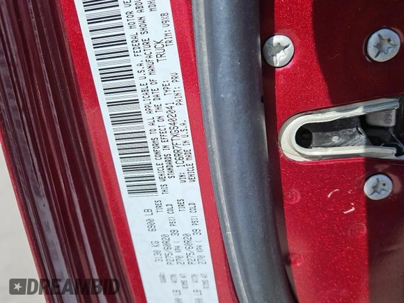 2016 Ram 1500 Tradesman с VIN 1C6RR7FTXGS402041, выставлен на аукционе Copart как лот 54359155 с пробегом 90 263 миль миль и Списание • Salvage title. История ставок и продаж доступна на DreamBid. Изображение 12.