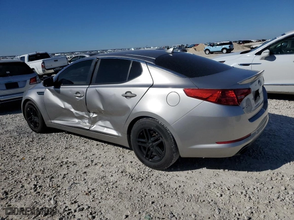 2011 Kia Optima LX with VIN KNAGM4A72B5184026, listed as a Copart auction lot 41398415 with 107,383 mi miles and Salvage Title. Bid and sale history available at carsss.com. Image 2.