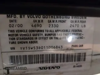 2001 Volvo V70 с VIN YV1SW53D011006843, выставлен на аукционе IAAI как лот 41582749 с пробегом 243 272 миль миль и . История ставок и продаж доступна на DreamBid. Изображение 9.