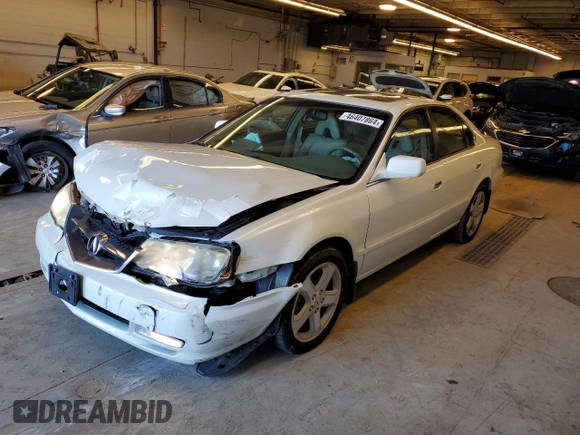 2003 Acura TL Type S with VIN 19UUA56853A062163, listed as a Copart auction lot 46407864 with 202,351 mi miles and Salvage Title. Bid and sale history available at carsss.com. Image 1.