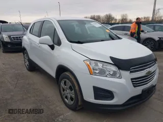 2016 Chevrolet Trax LS with VIN KL7CJKSBXGB647909, listed as a IAAI auction lot 41930642 with 112,063 mi miles. Bid and sale history available at carsss.com. Image 1.