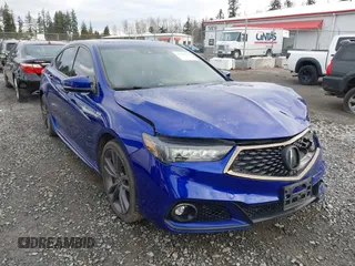 2018 Acura TLX w/A-SPEC Pkg with VIN 19UUB3F66JA004821, listed as a IAAI auction lot 41502028 with 53,317 mi miles. Bid and sale history available at carsss.com. Image 1.