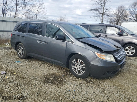 2013 Honda Odyssey EX-L with VIN 5FNRL5H60DB024911, listed as a Copart auction lot 48499285 with 0 mi miles and Salvage Title. Bid and sale history available at carsss.com. Image 4.