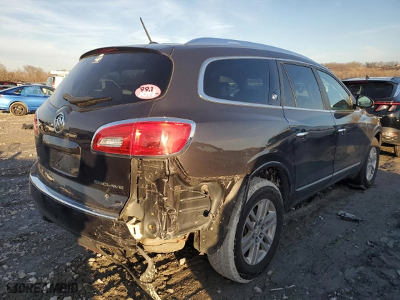 2015 Buick Enclave Convenience with VIN 5GAKRAKD0FJ166432, listed as a Copart auction lot 43814155 with 117,960 mi miles and Salvage Title. Bid and sale history available at carsss.com. Image 3.