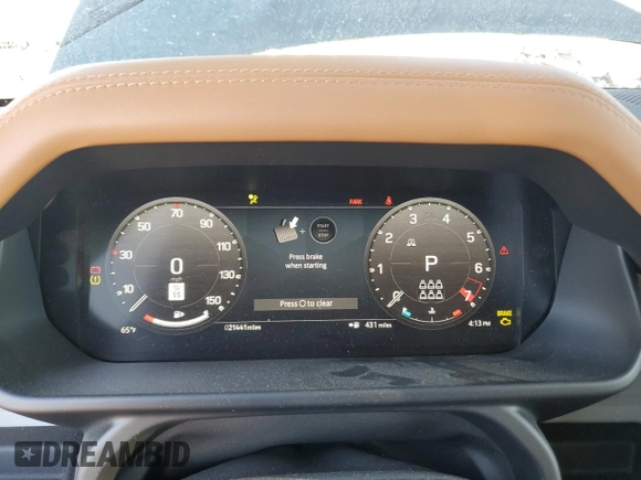 2023 Land Rover Defender with VIN SALEVFEU1P2142841, listed as a Copart auction lot 77387354 with 21,441 mi miles and Salvage title. Bid and sale history available at DreamBid. Image 9.