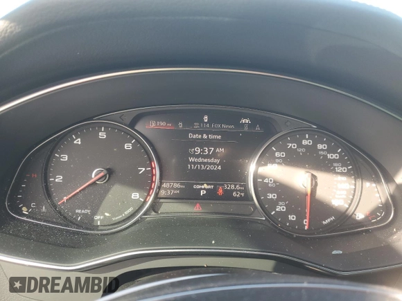 2019 Audi A6 Premium with VIN WAUD8AF22KN129224, listed as a Copart auction lot 80360184 with 48,786 mi miles and Salvage Title. Bid and sale history available at carsss.com. Image 9.
