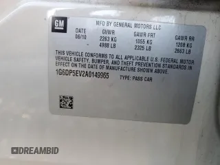2010 Cadillac CTS Premium с VIN 1G6DP5EV2A0149965, выставлен на аукционе Copart как лот 83218894 с пробегом Не указан миль и Чистый • Clean title. История ставок и продаж доступна на DreamBid. Изображение 13.