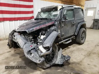 2018 Jeep Wrangler Rubicon z VIN 1C4HJXCG5JW257607, wystawiony jako Copart lot #42244455 z przebiegiem 52 887 mil mil oraz Szkoda całkowita • Salvage title. Historia ofert i sprzedaży dostępna na DreamBid. Obrazek 1.