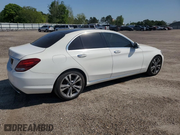 2018 Mercedes-Benz C with VIN WDDWF4JBXJR422893, listed as a Copart auction lot 52883315 with 74,542 mi miles and Clean Title. Bid and sale history available at carsss.com. Image 3.