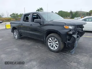 2021 Chevrolet Silverado 1500 Custom with VIN 3GCPWBEK5MG451977, listed as a IAAI auction lot 41874520 with 61,405 mi miles and . Bid and sale history available at DreamBid. Image 1.