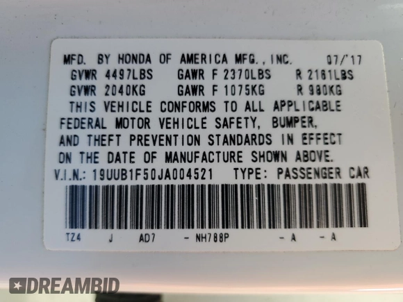 2018 Acura TLX w/Technology Pkg with VIN 19UUB1F50JA004521, listed as a Copart auction lot 46089065 with 149,058 mi miles and Salvage Title. Bid and sale history available at carsss.com. Image 12.