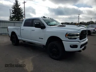 2023 Ram 2500 Laramie with VIN 3C6UR5FJ9PG597618, listed as a Copart auction lot 79045884 with 46,860 mi miles and Salvage title. Bid and sale history available at DreamBid. Image 4.
