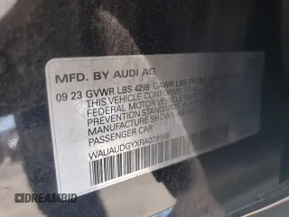 2024 Audi A3 Premium z VIN WAUAUDGYXRA029568, wystawiony jako Copart lot #54067005 z przebiegiem 14 130 mil mil oraz Szkoda całkowita • Salvage title. Historia ofert i sprzedaży dostępna na DreamBid. Obrazek 12.