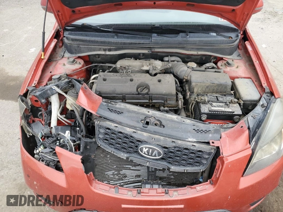 2010 Kia Rio LX with VIN KNADH4A37A6665399, listed as a Copart auction lot 72571284 with 132,610 mi miles and Salvage Title. Bid and sale history available at DreamBid. Image 11.