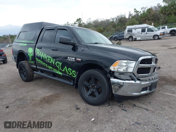 2014 Ram 1500 Tradesman with VIN 1C6RR7FT3ES345596, listed as a IAAI auction lot 41611084 with 101,496 mi miles. Bid and sale history available at carsss.com. Image 1.