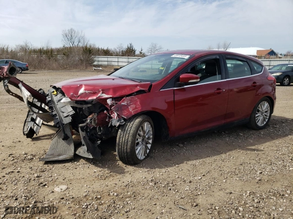 2015 Ford Focus Titanium with VIN 1FADP3N28FL217558, listed as a Copart auction lot 49910455 with 96,582 mi miles and Salvage Title. Bid and sale history available at carsss.com. Image 1.