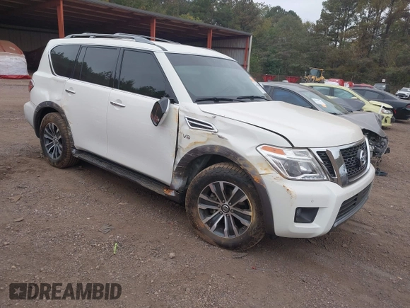 2020 Nissan Armada SL with VIN JN8AY2ND8L9111534, listed as a IAAI auction lot 40705668 with 85,140 mi miles. Bid and sale history available at carsss.com. Image 1.