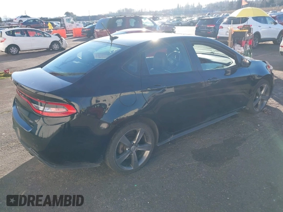 2016 Dodge Dart GT with VIN 1C3CDFEB7GD607826, listed as a IAAI auction lot 41523293 with 134,636 mi miles. Bid and sale history available at carsss.com. Image 4.