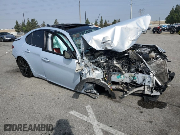 2022 Alfa Romeo Giulia Ti with VIN ZARFAMBNXN7665449, listed as a Copart auction lot 60749345 with Not provided miles and Salvage title. Bid and sale history available at DreamBid. Image 4.