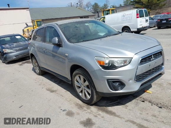 2014 Mitsubishi Outlander Sport ES with VIN 4A4AR3AU9EE001017, listed as a IAAI auction lot 41972458 with 58,040 mi miles. Bid and sale history available at carsss.com. Image 1.