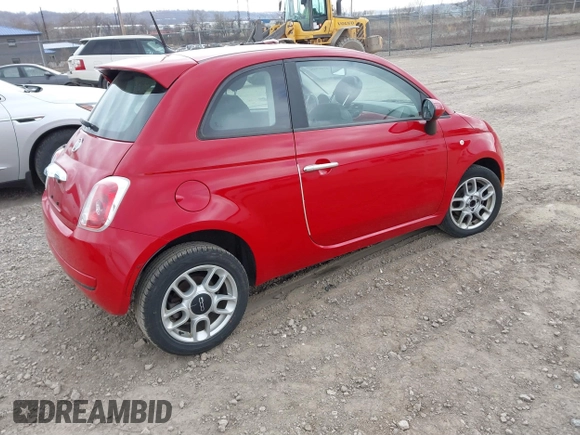2013 FIAT 500 Pop with VIN 3C3CFFAR0DT608447, listed as a IAAI auction lot 41887919 with 72,691 mi miles. Bid and sale history available at carsss.com. Image 4.