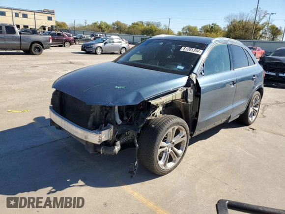 2016 Audi Q3 Prestige z VIN WA1FFCFS1GR010409, wystawiony jako Copart lot #81065394 z przebiegiem Nie podano mil oraz Szkoda całkowita • Salvage title. Historia ofert i sprzedaży dostępna na DreamBid. Obrazek 1.