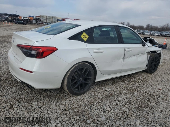 2022 Honda Civic Sedan Sport with VIN 2HGFE2F59NH591427, listed as a Copart auction lot 50937185 with 66,567 mi miles and Salvage Title. Bid and sale history available at carsss.com. Image 3.