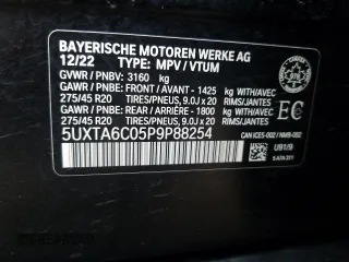 2023 BMW X5 xDrive45e z VIN 5UXTA6C05P9P88254, wystawiony jako Copart lot #56622044 z przebiegiem Nie podano mil oraz Nie do naprawy • Non repairable. Historia ofert i sprzedaży dostępna na DreamBid. Obrazek 13.