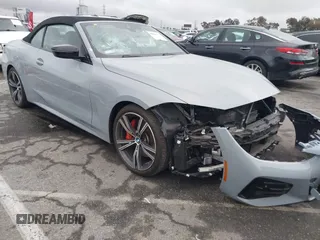 2024 BMW 4 Series 430i z VIN WBA23AT03RCP22962, wystawiony jako IAAI lot #41501751 z przebiegiem 26 632 mil mil oraz . Historia ofert i sprzedaży dostępna na DreamBid. Obrazek 1.