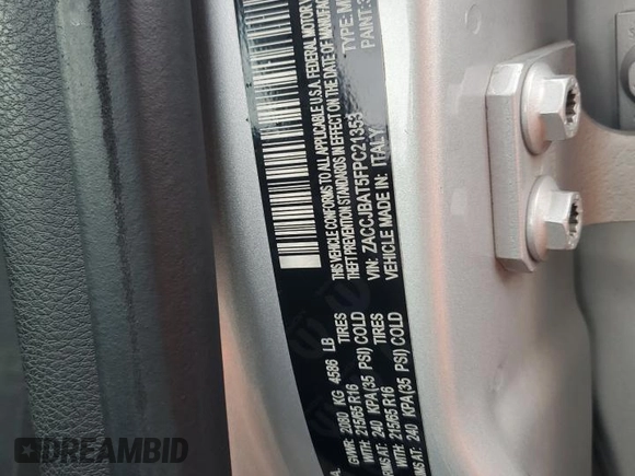 2015 Jeep Renegade Sport with VIN ZACCJBAT5FPC21353, listed as a Copart auction lot 50152355 with 195,175 mi miles and Salvage Title. Bid and sale history available at DreamBid. Image 13.