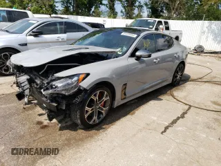 2019 Kia Stinger GT1 with VIN KNAE45LC1K6046642, listed as a Copart auction lot 64435054 with 89,049 mi miles and Salvage Title. Bid and sale history available at carsss.com. Image 1.